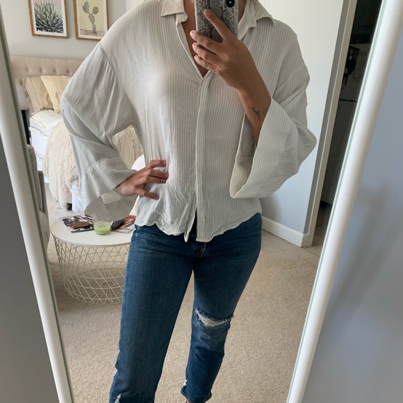 Flowy Striped Button Down - Picture 2 of 3